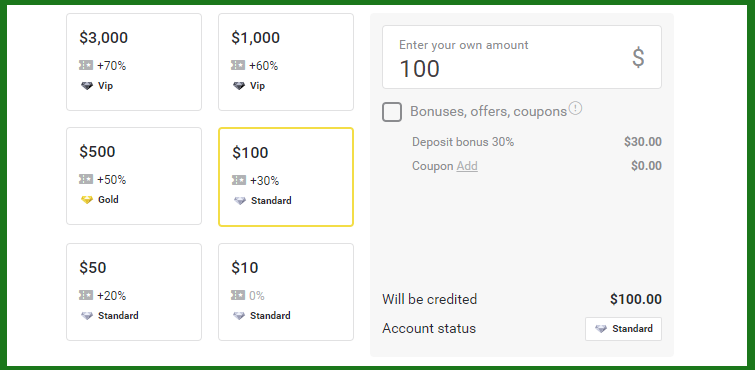Binomo Bonus on Deposit - Up to 70% Binomo Bonus on Deposit - Up to 70%