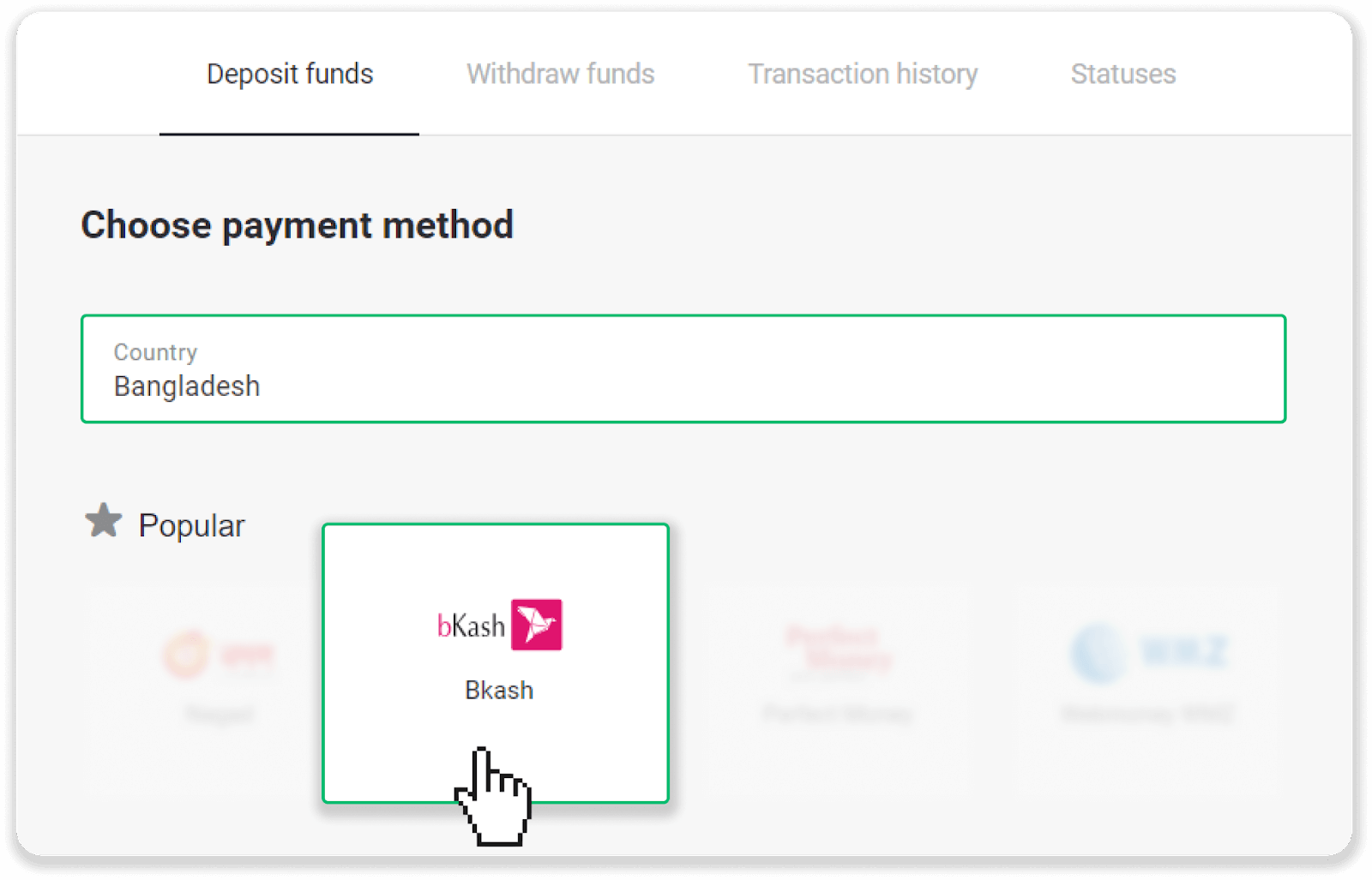 Deposit Funds in Binomo via Bangladesh (Bkash) Deposit Funds in Binomo via Bangladesh (Bkash)