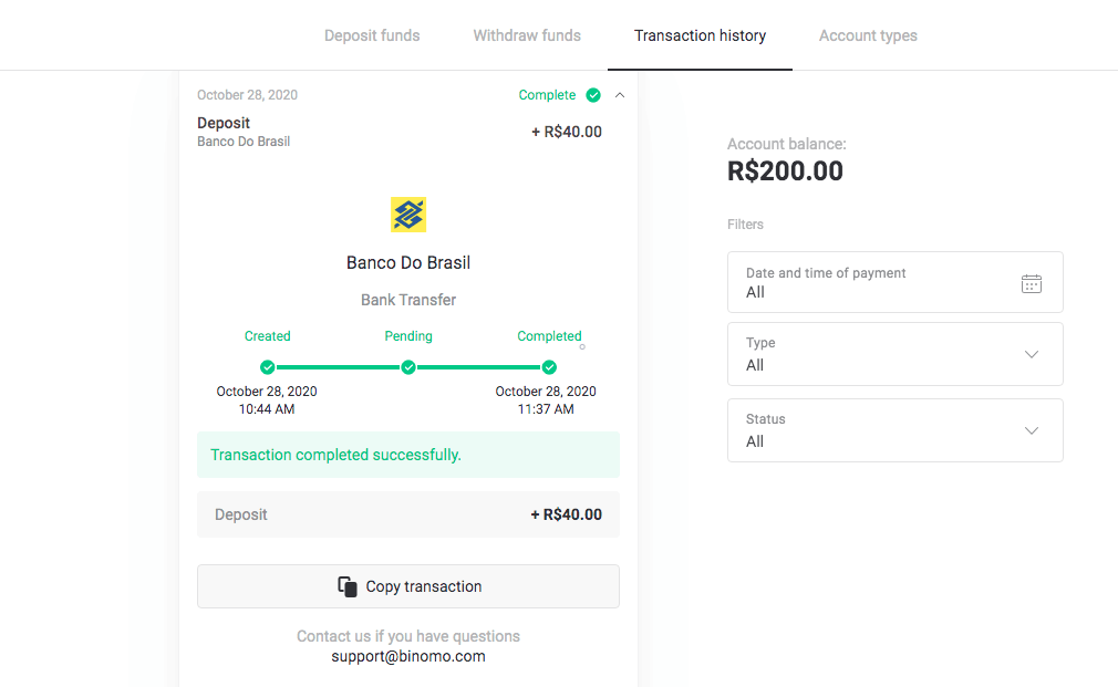Uplatite sredstva u Binomo putem brazilskog internet bankarstva (Bank Transer, Paylivre, Loterica, Itau, Boleto Rapido) i e-novčanika (Picpay, Astropay, Banco do Brasil, Santander, Bradesco, Neteller, Skrill, WebMoney, Advcash) Uplatite sredstva u Binomo putem brazilskog internet bankarstva (Bank Transer, Paylivre, Loterica, Itau, Boleto Rapido) i e-novčanika (Picpay, Astropay, Banco do Brasil, Santander, Bradesco, Neteller, Skrill, WebMoney, Advcash)