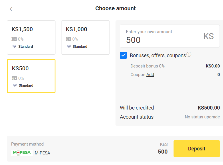 Deposite fondos en Binomo a través de Kenia (M-Pesa) Deposite fondos en Binomo a través de Kenia (M-Pesa)