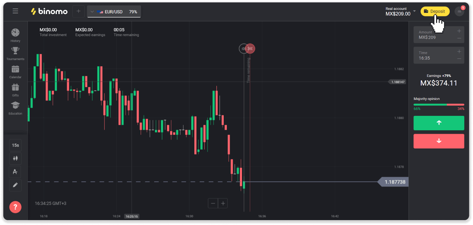 Внесите средства на Binomo через карту AstroPay