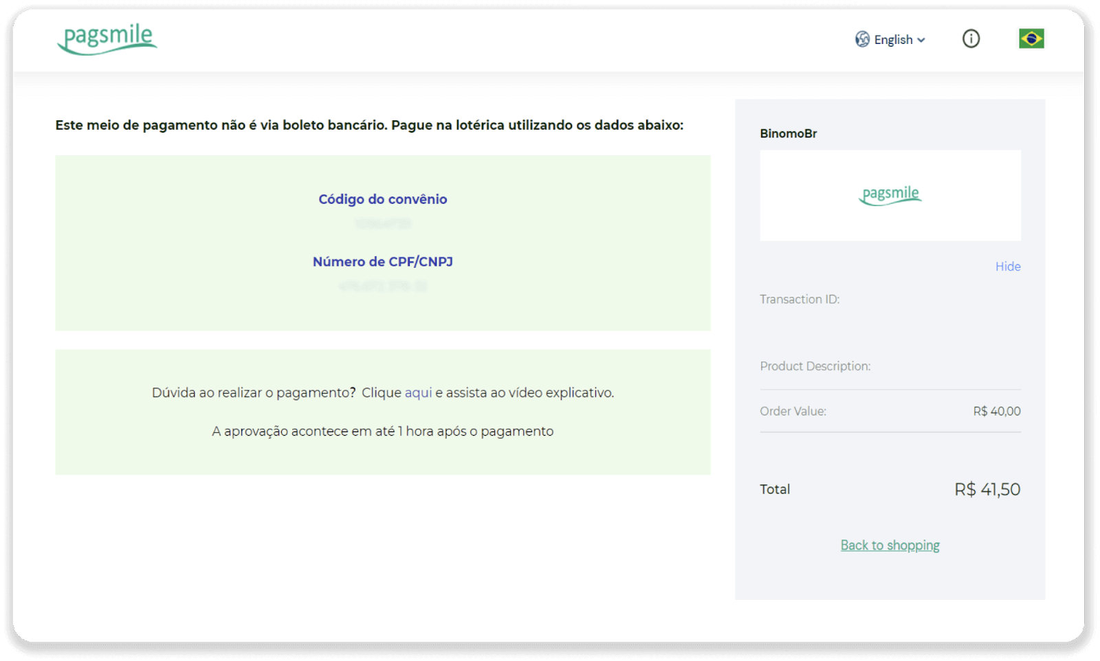 Binomo боюнча каражаттарды Бразилиянын Интернет-Банкинг (Bank Transer, Paylivre, Loterica, Itau, Boleto Rapido) жана электрондук капчыктар (Picpay, Astropay, Banco do Brasil, Santander, Bradesco, Neteller, Skrill, WebMoney, Advcash) аркылуу салыңыз.
