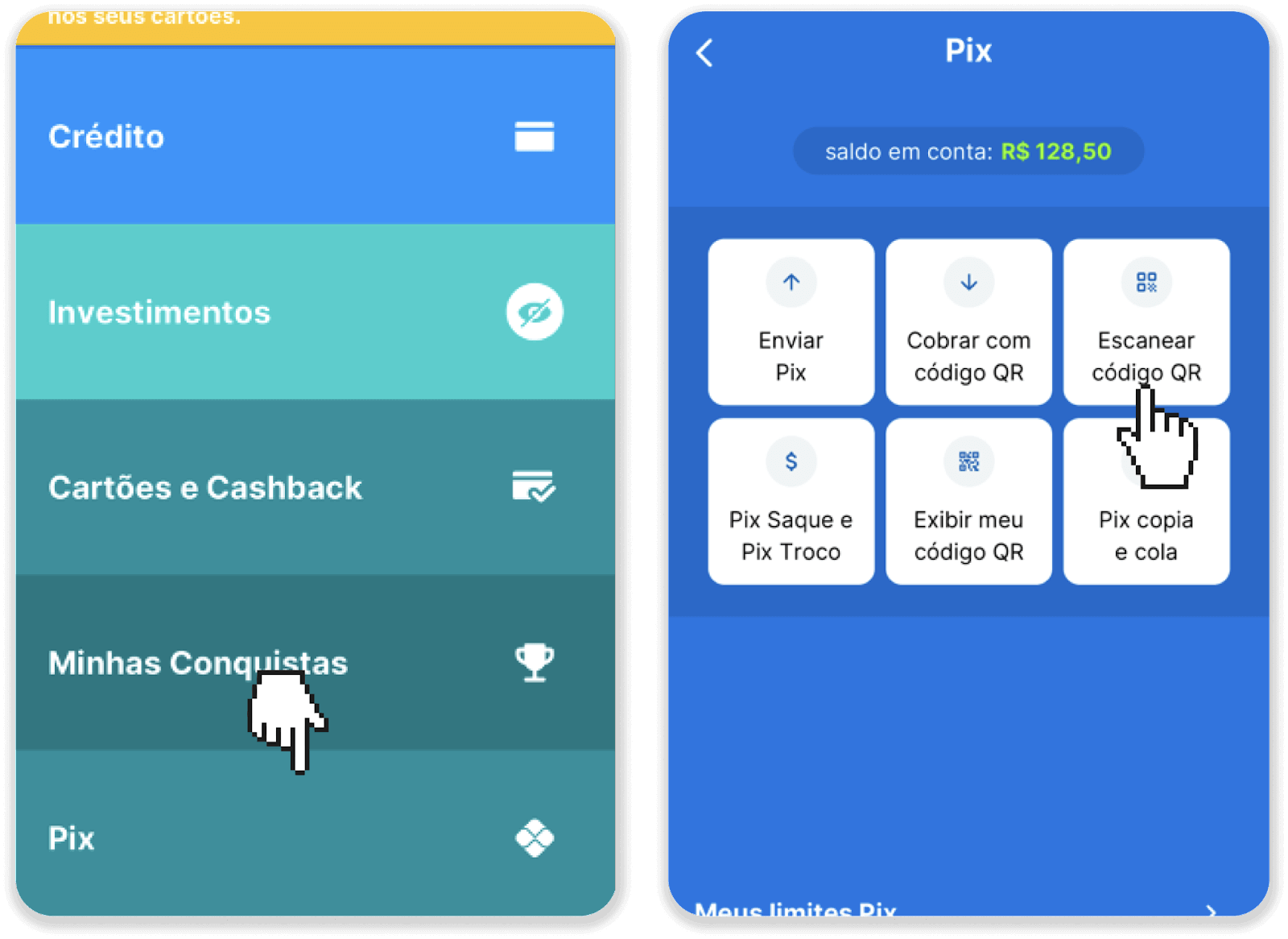 Binomo боюнча каражаттарды Бразилиянын Интернет-Банкинг (Bank Transer, Paylivre, Loterica, Itau, Boleto Rapido) жана электрондук капчыктар (Picpay, Astropay, Banco do Brasil, Santander, Bradesco, Neteller, Skrill, WebMoney, Advcash) аркылуу салыңыз.