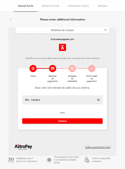 Binomo боюнча акча каражаттарын электрондук капчыктар аркылуу салуу (Webmoney WMZ, Picpay, Neteller, Astropay, Cash U, Skrill, ADV cash, AstroPay Card, Perfect Money)