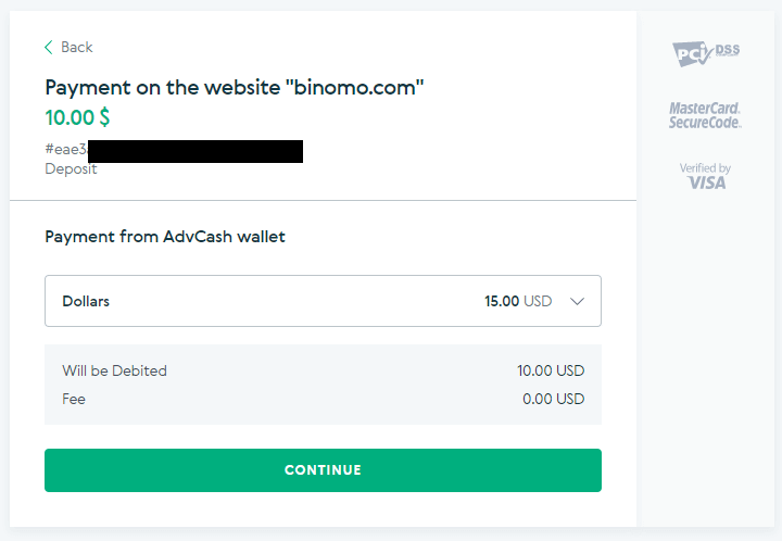 Binomo боюнча акча каражаттарын электрондук капчыктар аркылуу салуу (Webmoney WMZ, Picpay, Neteller, Astropay, Cash U, Skrill, ADV cash, AstroPay Card, Perfect Money)