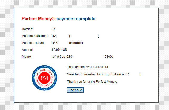 Binomo боюнча акча каражаттарын электрондук капчыктар аркылуу салуу (Webmoney WMZ, Picpay, Neteller, Astropay, Cash U, Skrill, ADV cash, AstroPay Card, Perfect Money)