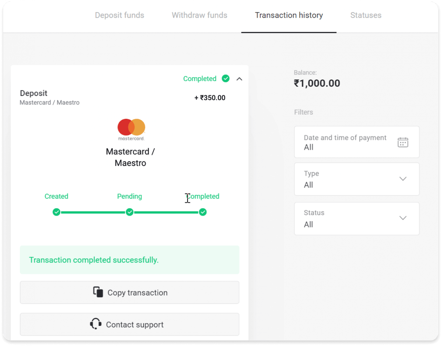 Deposit Funds on Binomo via India Bank Cards (Visa / MasterCard / Rupay), Bank Transfer (IMPS, HDFC Bank, IndusInd Bank, Freecharge, Mobikwik, Ola Money, Airtel, Internet Banking), E-wallets (Jio Money, Jeton, PayTM, UPI) Deposit Funds on Binomo via India Bank Cards (Visa / MasterCard / Rupay), Bank Transfer (IMPS, HDFC Bank, IndusInd Bank, Freecharge, Mobikwik, Ola Money, Airtel, Internet Banking), E-wallets (Jio Money, Jeton, PayTM, UPI)