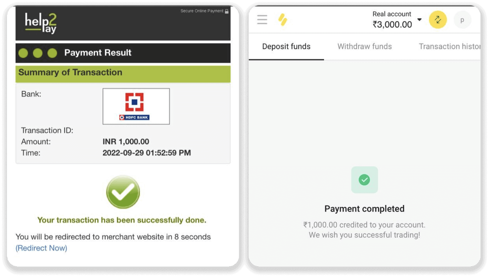 Deposit Funds on Binomo via India Bank Cards (Visa / MasterCard / Rupay), Bank Transfer (IMPS, HDFC Bank, IndusInd Bank, Freecharge, Mobikwik, Ola Money, Airtel, Internet Banking), E-wallets (Jio Money, Jeton, PayTM, UPI) Deposit Funds on Binomo via India Bank Cards (Visa / MasterCard / Rupay), Bank Transfer (IMPS, HDFC Bank, IndusInd Bank, Freecharge, Mobikwik, Ola Money, Airtel, Internet Banking), E-wallets (Jio Money, Jeton, PayTM, UPI)