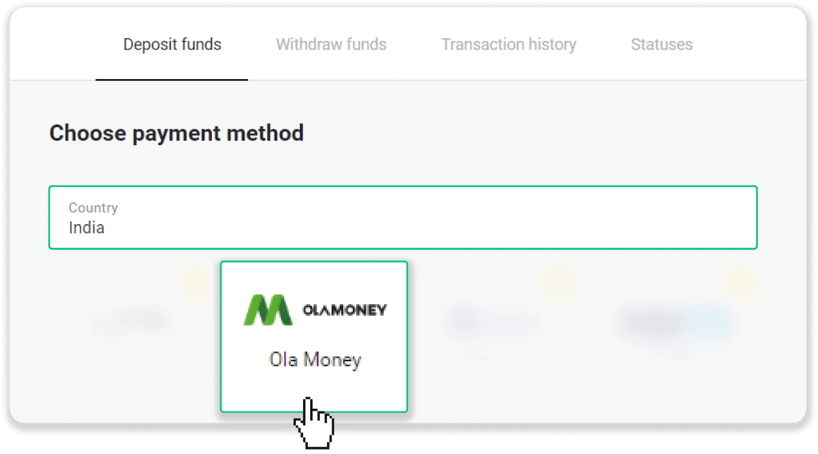 Deposit Funds on Binomo via India Bank Cards (Visa / MasterCard / Rupay), Bank Transfer (IMPS, HDFC Bank, IndusInd Bank, Freecharge, Mobikwik, Ola Money, Airtel, Internet Banking), E-wallets (Jio Money, Jeton, PayTM, UPI) Deposit Funds on Binomo via India Bank Cards (Visa / MasterCard / Rupay), Bank Transfer (IMPS, HDFC Bank, IndusInd Bank, Freecharge, Mobikwik, Ola Money, Airtel, Internet Banking), E-wallets (Jio Money, Jeton, PayTM, UPI)