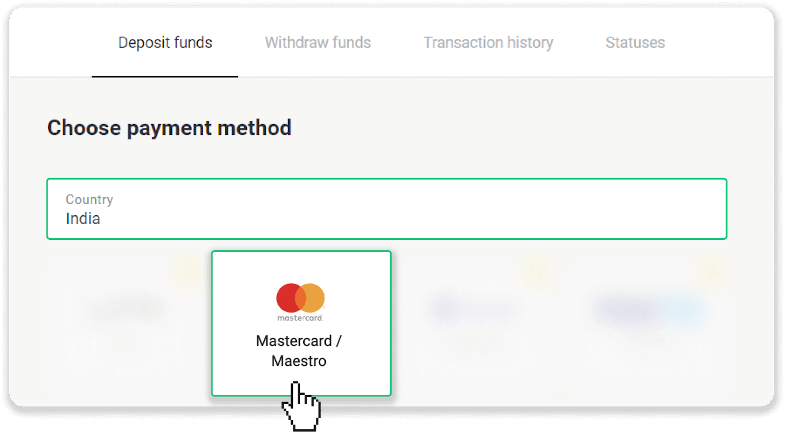 Deposit Funds on Binomo via India Bank Cards (Visa / MasterCard / Rupay), Bank Transfer (IMPS, HDFC Bank, IndusInd Bank, Freecharge, Mobikwik, Ola Money, Airtel, Internet Banking), E-wallets (Jio Money, Jeton, PayTM, UPI) Deposit Funds on Binomo via India Bank Cards (Visa / MasterCard / Rupay), Bank Transfer (IMPS, HDFC Bank, IndusInd Bank, Freecharge, Mobikwik, Ola Money, Airtel, Internet Banking), E-wallets (Jio Money, Jeton, PayTM, UPI)