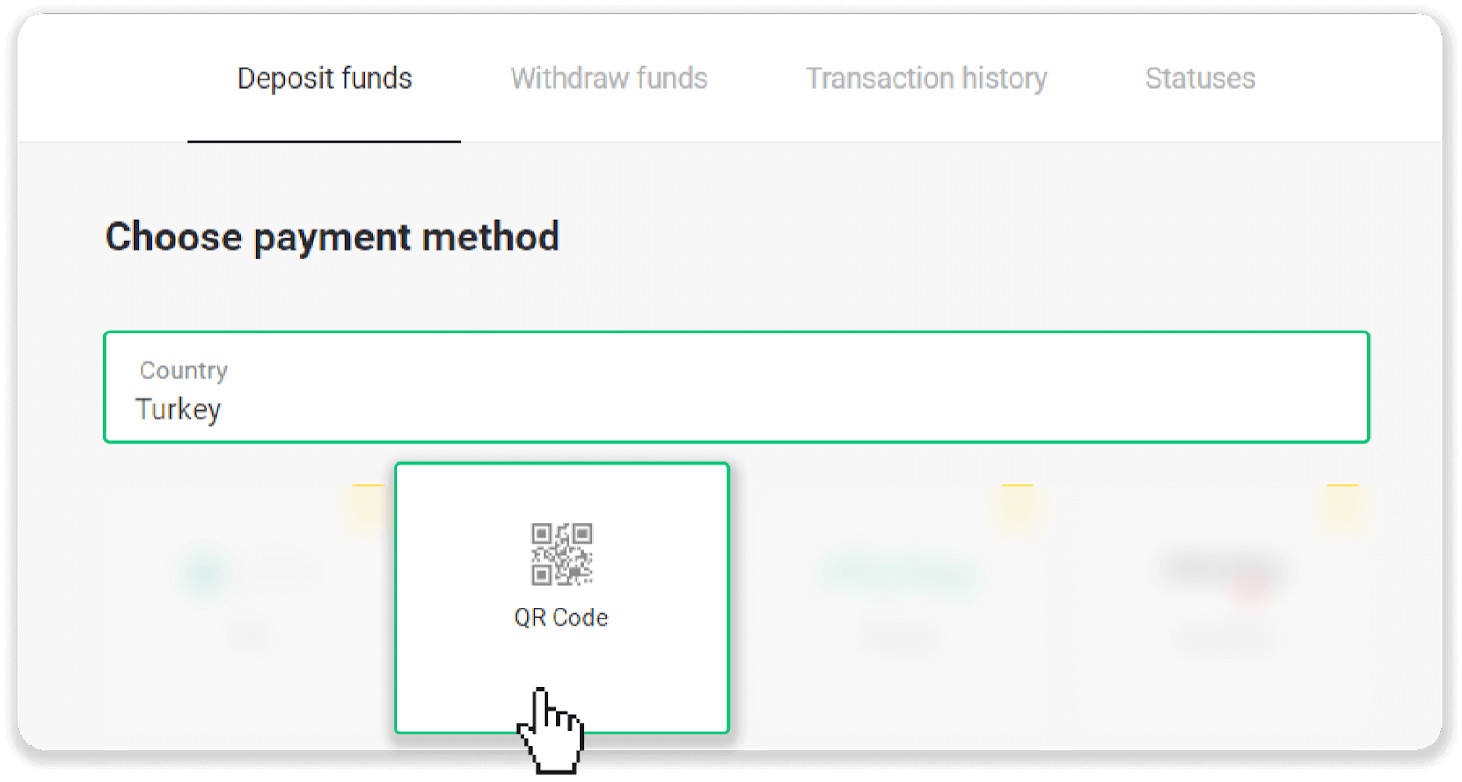 Deposit Funds on Binomo via Turkey Bank Cards (Visa / MasterCard / Maestro), Internet Banking (Bank transfer, CEPbank, QR Code) and E-wallets (Jeton, Payfix, Hizli Papara, Papara) Deposit Funds on Binomo via Turkey Bank Cards (Visa / MasterCard / Maestro), Internet Banking (Bank transfer, CEPbank, QR Code) and E-wallets (Jeton, Payfix, Hizli Papara, Papara)