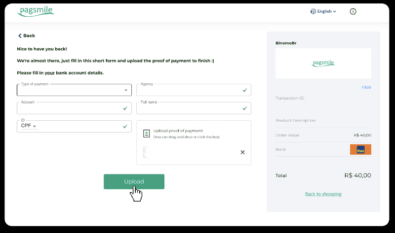 إيداع الأموال عبر التحويل البنكي (Itau، PicPay، Loterica، Boleto Rapido، Paylivre، Pagsmile، Bradesco، Santander) على Binomo إيداع الأموال عبر التحويل البنكي (Itau، PicPay، Loterica، Boleto Rapido، Paylivre، Pagsmile، Bradesco، Santander) على Binomo