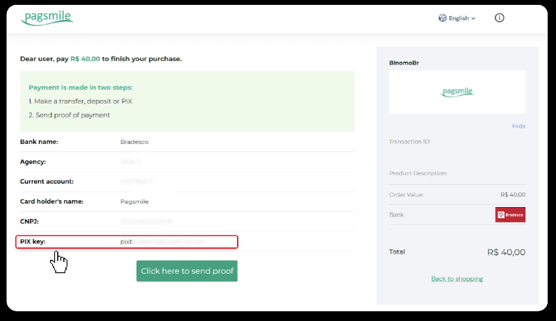 إيداع الأموال عبر التحويل البنكي (Itau، PicPay، Loterica، Boleto Rapido، Paylivre، Pagsmile، Bradesco، Santander) على Binomo إيداع الأموال عبر التحويل البنكي (Itau، PicPay، Loterica، Boleto Rapido، Paylivre، Pagsmile، Bradesco، Santander) على Binomo