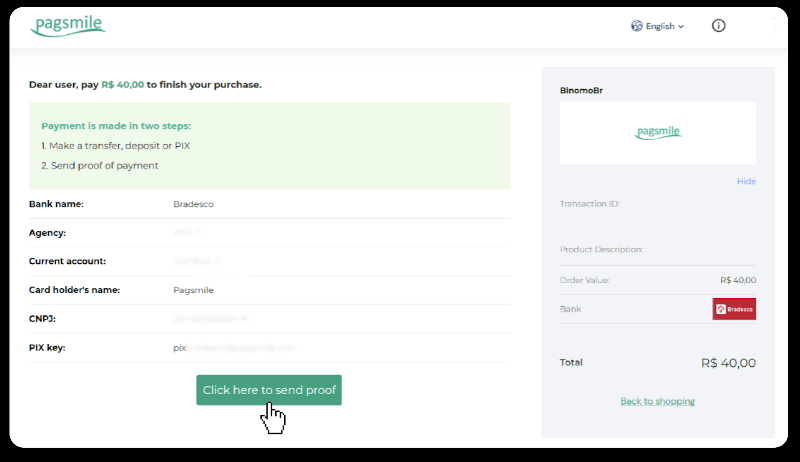 إيداع الأموال عبر التحويل البنكي (Itau، PicPay، Loterica، Boleto Rapido، Paylivre، Pagsmile، Bradesco، Santander) على Binomo إيداع الأموال عبر التحويل البنكي (Itau، PicPay، Loterica، Boleto Rapido، Paylivre، Pagsmile، Bradesco، Santander) على Binomo
