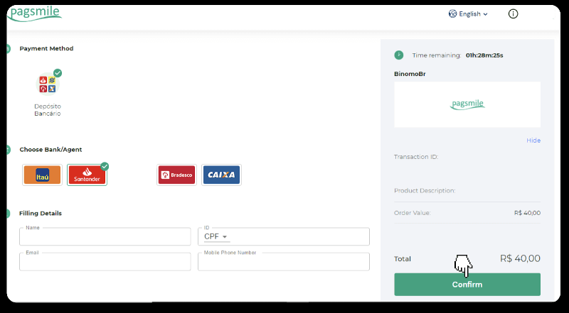 إيداع الأموال عبر التحويل البنكي (Itau، PicPay، Loterica، Boleto Rapido، Paylivre، Pagsmile، Bradesco، Santander) على Binomo إيداع الأموال عبر التحويل البنكي (Itau، PicPay، Loterica، Boleto Rapido، Paylivre، Pagsmile، Bradesco، Santander) على Binomo