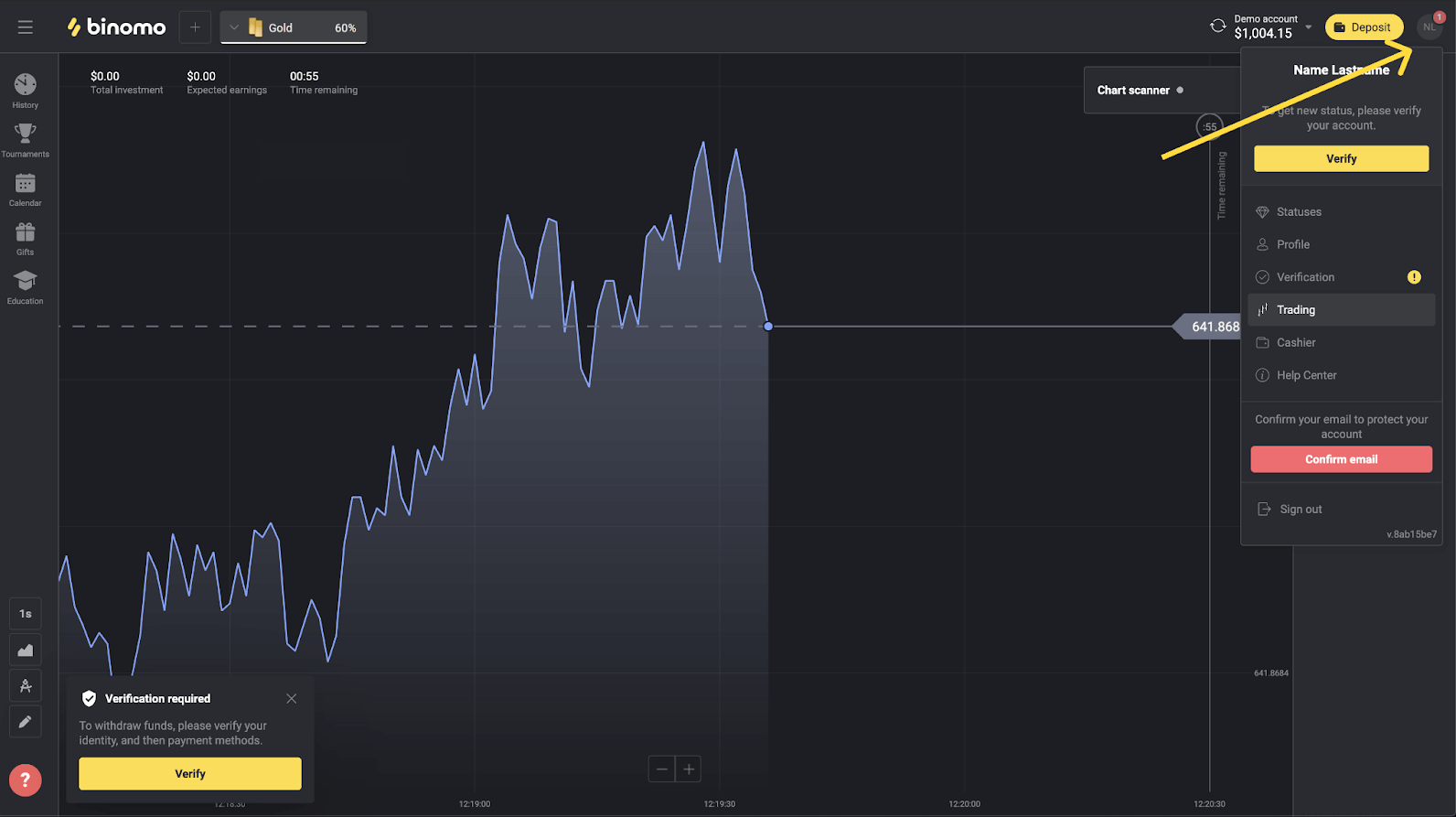 Frequently Asked Questions (FAQ) of Verification on Binomo