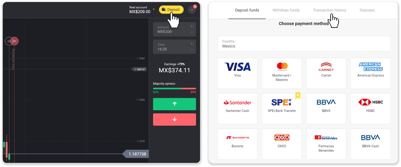 How to Login and Deposit Funds into Binomo