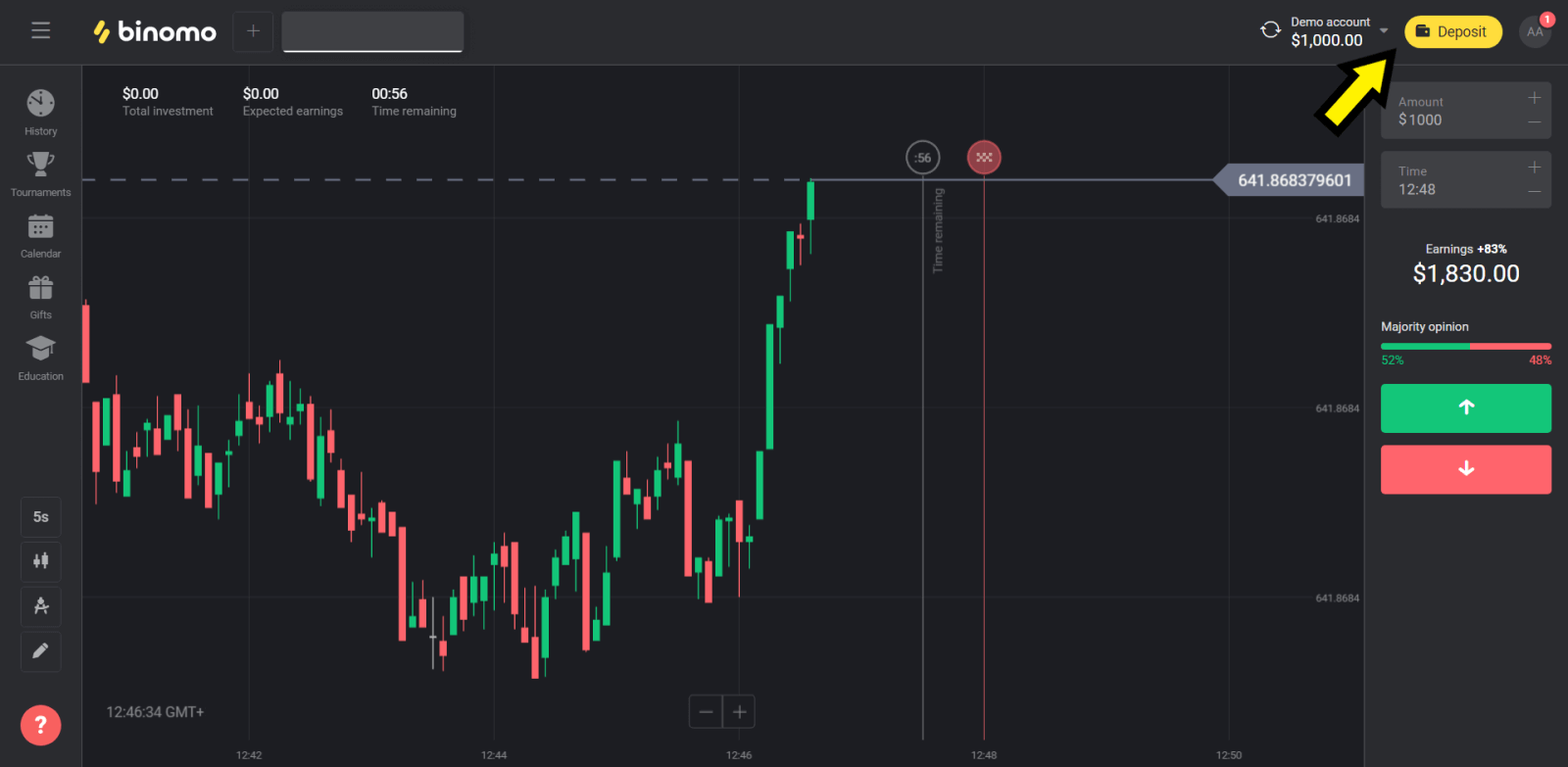 Momwe Mungalowerere ndi Kuyika Ndalama mu Binomo Momwe Mungalowerere ndi Kuyika Ndalama mu Binomo