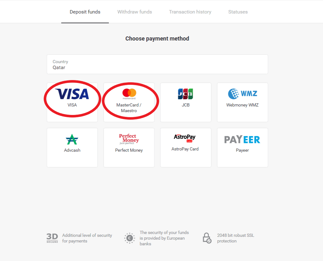 Как зарегистрироваться и внести средства на Binomo