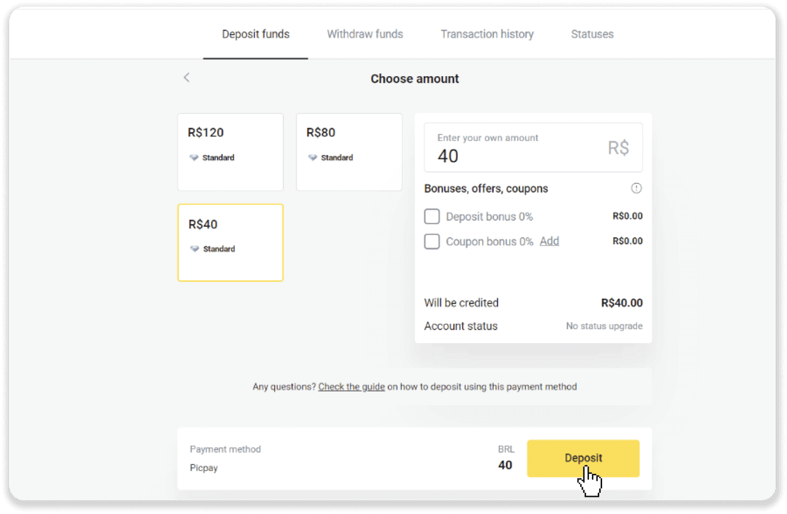 Како подићи и направити депозит на Binomo Како подићи и направити депозит на Binomo