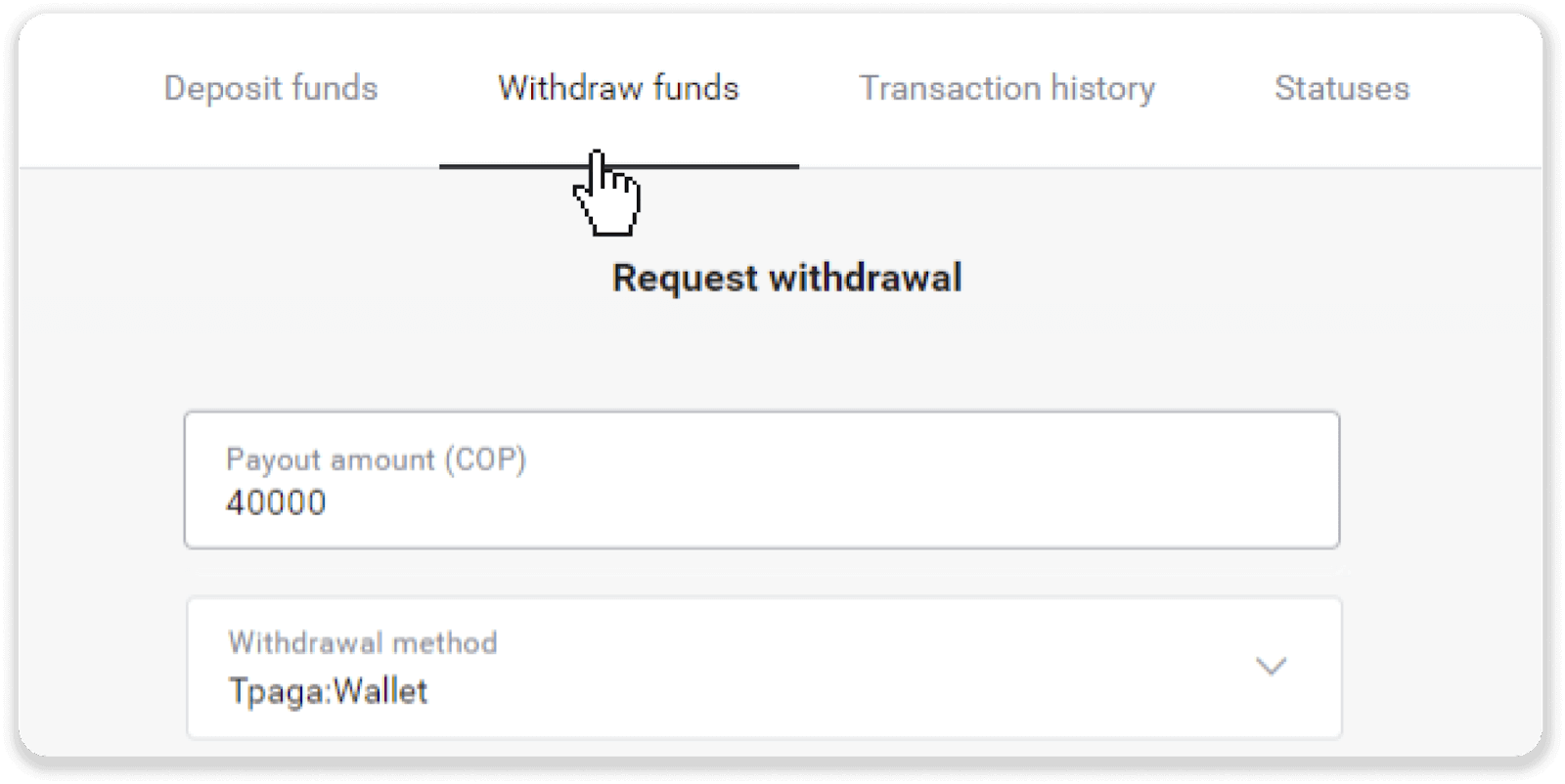 How to Withdraw Funds from Binomo to my E-wallet (Payfix, Webmoney WMZ, Tpaga, Perfect Money, ADV cash, PayTM, Globe Pay, AstroPay, Jeton Wallet) How to Withdraw Funds from Binomo to my E-wallet (Payfix, Webmoney WMZ, Tpaga, Perfect Money, ADV cash, PayTM, Globe Pay, AstroPay, Jeton Wallet)