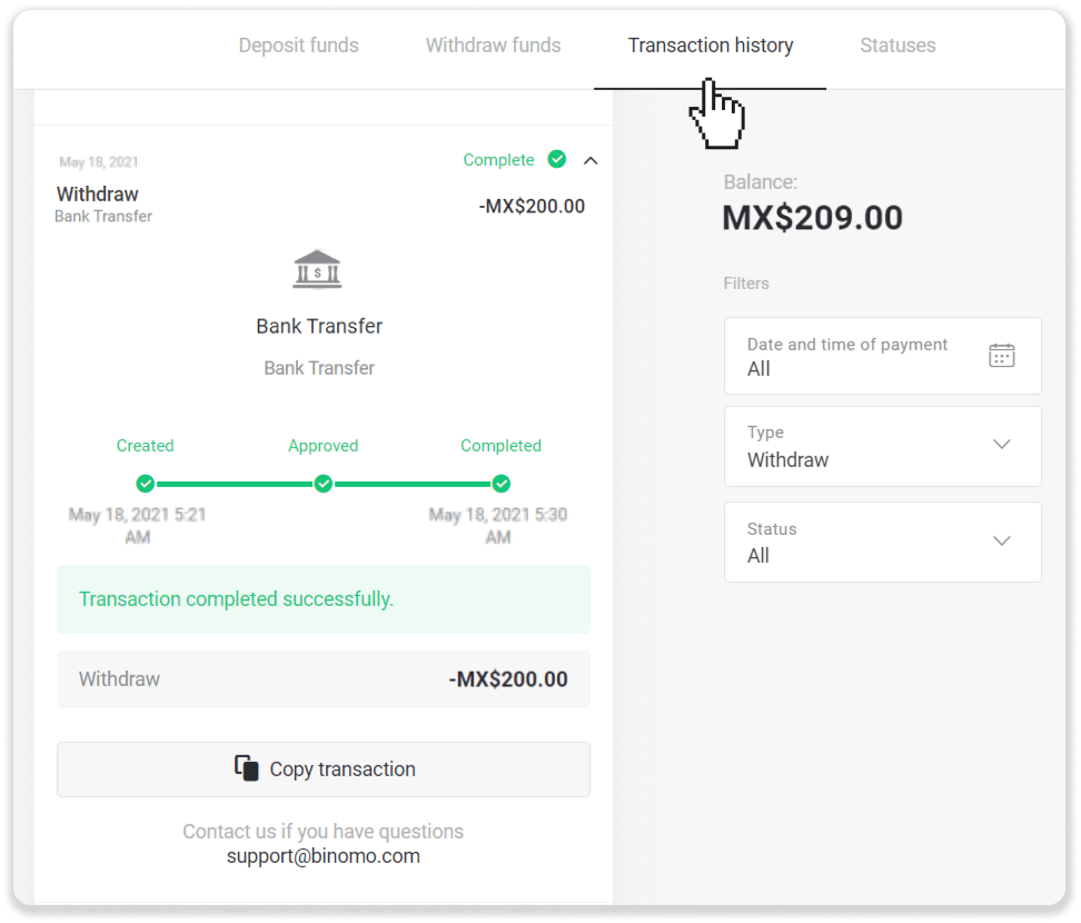 Como sacar fundos para minha conta bancária (transferência bancária, Internet Banking, transferência bancária IMPS, transferência bancária NEFT, Indian Exchanger, NetBanking, conta virtual, CEPbank, PIX) no Binomo