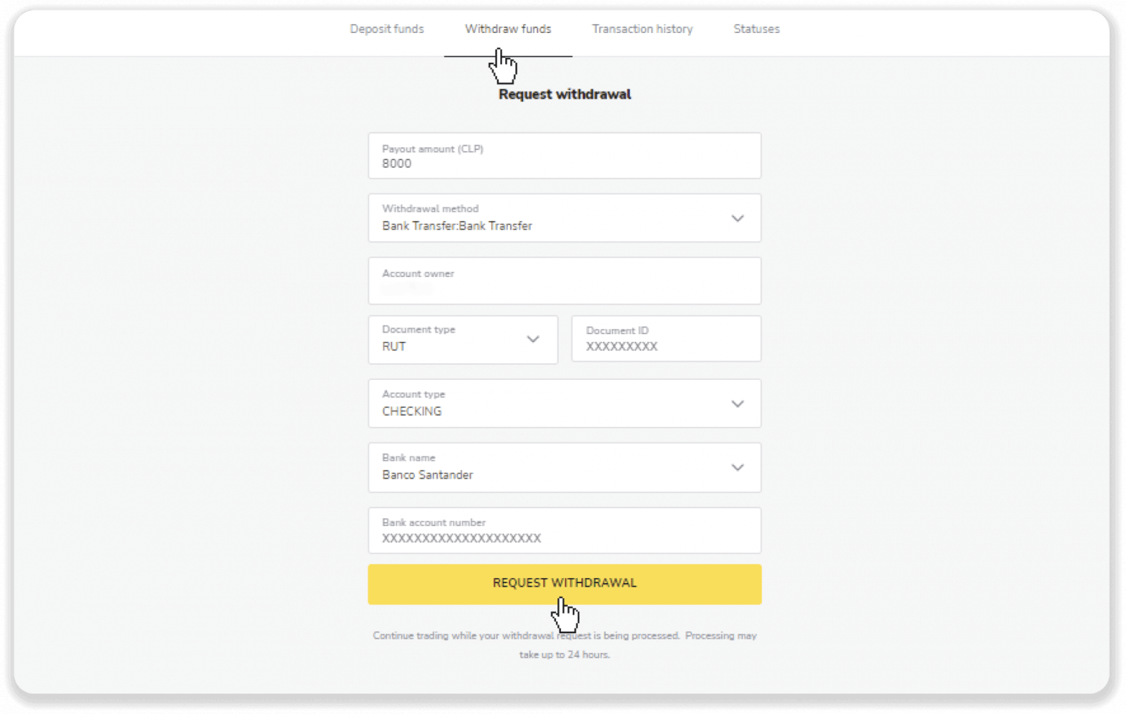 How to Withdraw Funds to my Bank Account (Bank transfer, Internet Banking, IMPS Bank Transfer, NEFT Bank Transfer, Indian Exchanger, NetBanking, Virtual Account, CEPbank, PIX) on Binomo How to Withdraw Funds to my Bank Account (Bank transfer, Internet Banking, IMPS Bank Transfer, NEFT Bank Transfer, Indian Exchanger, NetBanking, Virtual Account, CEPbank, PIX) on Binomo