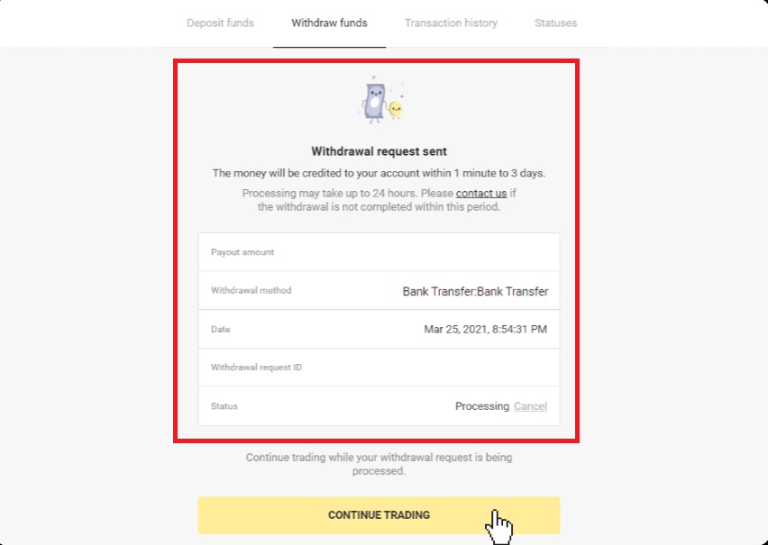 Como sacar dinheiro do Binomo em 2026: guia passo a passo, taxas e tempo de processamento