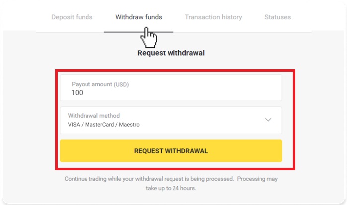 2026-жылы Binomo акчаны кантип алуу керек: Кадам баскычы боюнча нускама, жыйымдар жана иштетүү убактысы